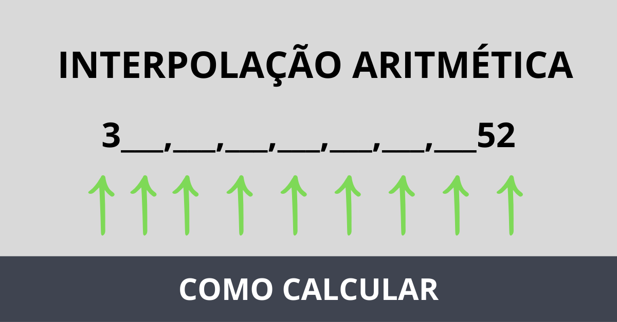 Interpolação Aritmética: Exemplo de cálculo de termos intermediários em uma progressão aritmética.